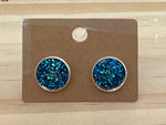 Faux Druzy Stud Earrings