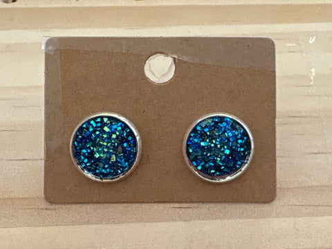 Faux Druzy Stud Earrings