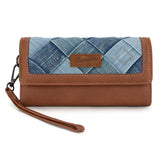 Wrangler Woven Denim Tri Fold Wallet