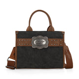 Wrangler Black Buckle Collection Tote Bag