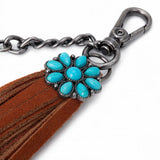 Wrangler Brown Fringe Bag Charm / Keyring
