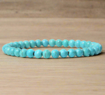 Turquoise Stone Stretch Bracelet- Small Size Bead