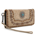 Montana West Tan Concho Collection Wallet