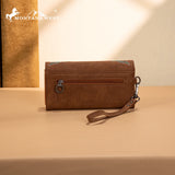 Montana West Brown Embroidered Collection Wallet