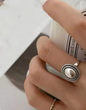 Oval 925 Sterling Silver Ring