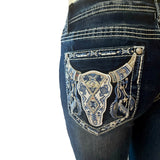 Miranda Blue Longhorn Grace In LA Easyfit Mid Rise Bootcut Jeans