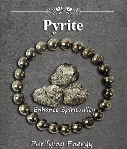 Pyrite Stone Stretch Bracelet