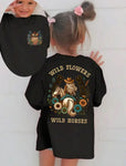 Little Girls Wild Flowers Wild Horses Shirt