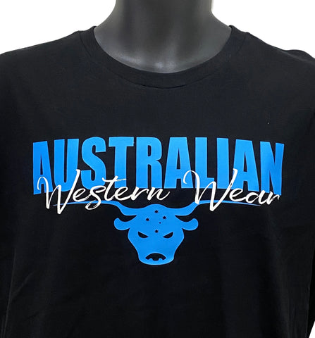 Black/Blue Men's AWW Logo Short Sleeve Shirt ON SALE