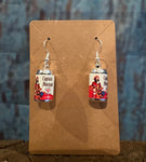 Captain Morgan Can Sterling Silver Hook Earrings