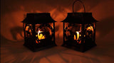 Rustic Metal Horse Lanterns Set