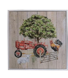 Framed Canvas with Farmyard Design