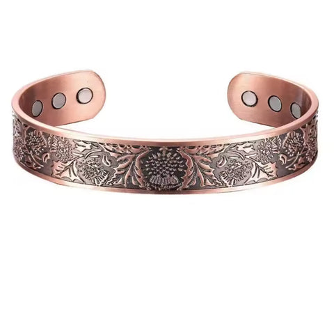 Natives Stamp Wide Copper Cuff
