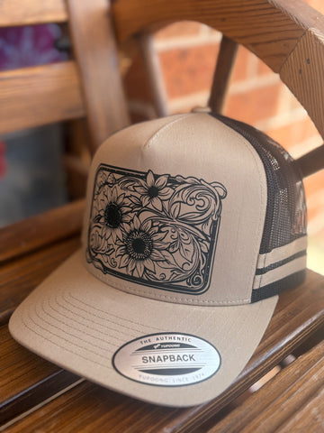 Dusty Diamonds Tooled Sunflower Trucker Cap