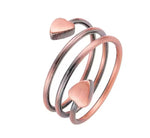 Spiral Heart Copper Ring