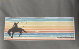 Sunset Cowboy Teen Boys Charcoal AWW SS Graphic Shirt NEW