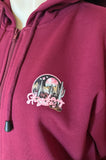 Strawberry Wine Dusty Diamonds Zip Hoodie