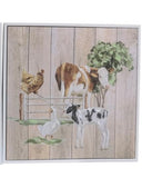 Framed Canvas with Farmyard Design