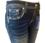 Miranda Blue Longhorn Grace In LA Easyfit Mid Rise Bootcut Jeans