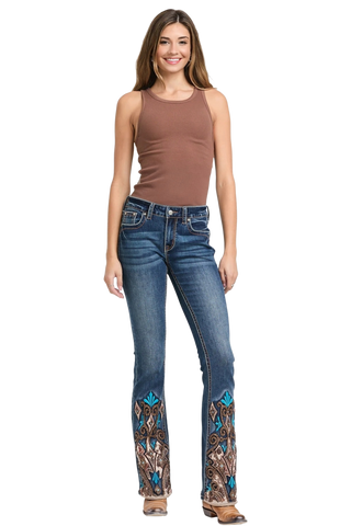 Dolly Western Grace In LA Easyfit Mid Rise Bootcut Jeans