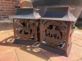 Rustic Metal Horse Lanterns Set
