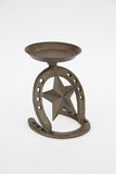 Cast Iron Horse Shoe Candle Holder