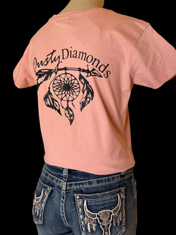 Dusty Diamonds Logo Dusty Pink Shirt