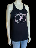 Bronc Buckle Dusty Diamonds Black Tank Top