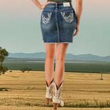 Jessie M Grace In LA Denim Skirt