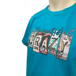 Beautiful Crazy Teen Girls AWW Turquoise SS Graphic Shirt ON SALE