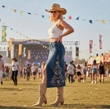 Lainey Western Grace In LA Denim Skirt