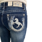 Rearing Horse Grace In LA Mid-Rise Bootcut Jeans NEW