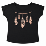 Rose Gold Feather Evening Shirt