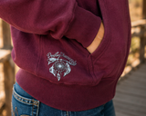 Strawberry Wine Dusty Diamonds Zip Hoodie