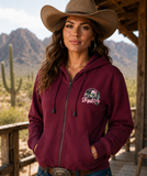 Strawberry Wine Dusty Diamonds Zip Hoodie