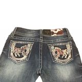 Ella Aztec Horse Grace In La Girls Bootcut Jeans