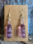 Purple Cruiser Bottle Sterling Silver Hook Earrings