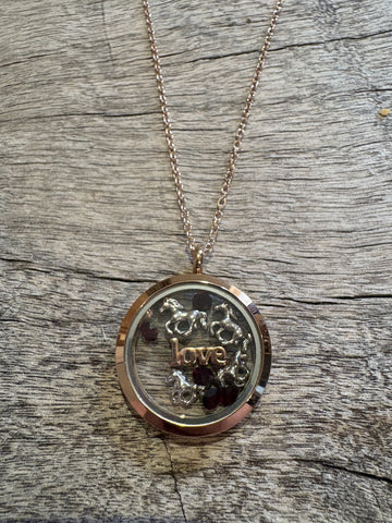 Love Horses Swarovski Rose Gold Necklace