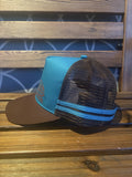 Dusty Diamonds Teal Classic Boot Stitch Trucker Cap