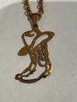 Western Boots Gold Necklace