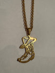 Western Boots Gold Necklace