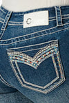 Mackenzie Charme Sequin Easyfit Mid Rise Bootcut Jeans