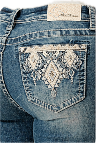 Eleanor Short Leg Grace In LA Easyfit Mid Rise Bootcut Jeans