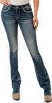 Theodora Turquoise Stud Grace In LA Easyfit Mid Rise Bootcut Jeans