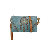 Turquoise Dreamcatcher Embroidered Collection Montana West Clutch/Crossbody Bag