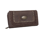Coffee Whipstitch Collection Trinity Ranch Wallet