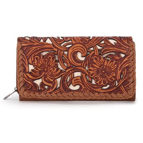 Trinity Ranch Floral Tooled Collection Wallet