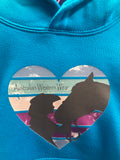 Twilight Kisses AWW Toddler Girls Blue Graphic Hoodie ON SALE