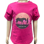 Sunset Cowgirl Toddler Girls Pink AWW Graphic Shirt ON SALE