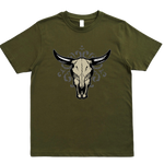 Flourish Bull Men's Olive AWW SS Graphic Shirt ON SALE
